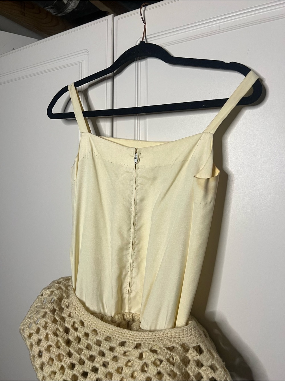 Handmade Vintage Crochet Drop Waist Cottagecore Dress - Picture 15 of 16